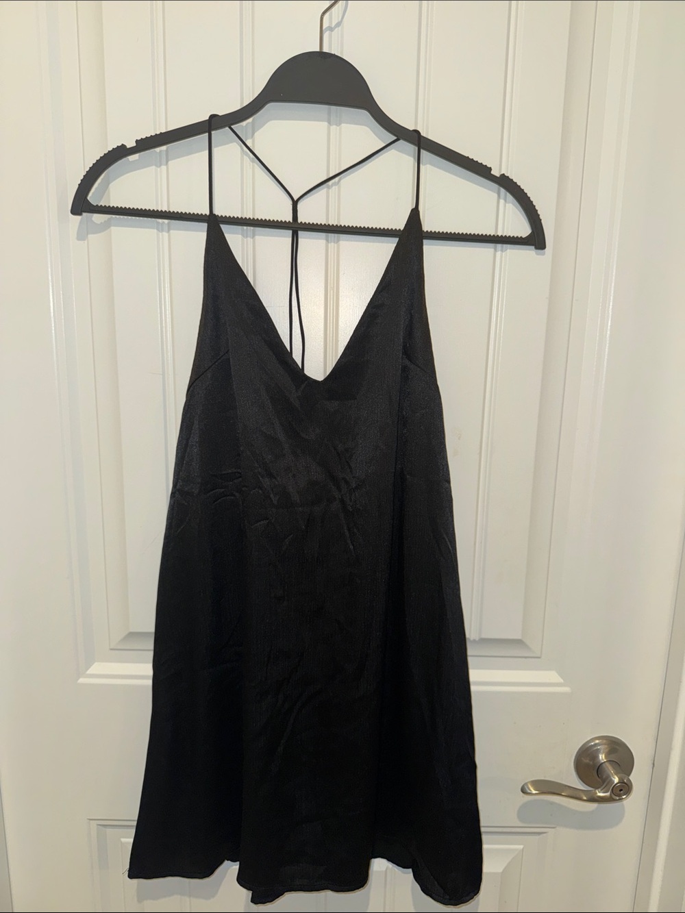 Urban Outfitters Black Strappy Mini Slip Dress